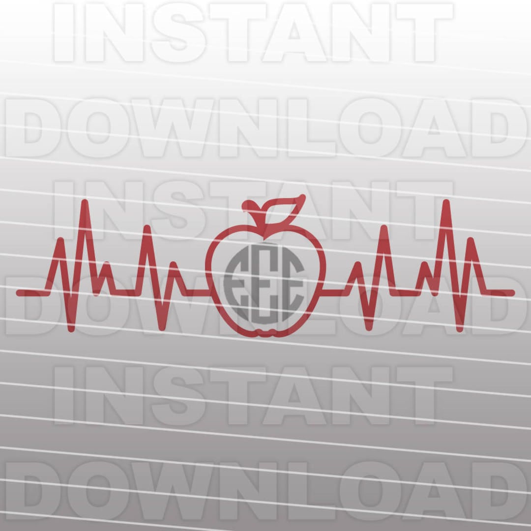 Teaching Heartbeat SVG Fileteaching EKG SVG Filepulse - Etsy