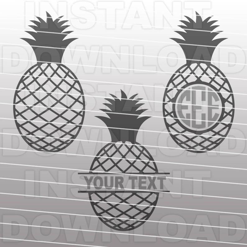 Download Pineapple Monogram Designs SVG File Cutting Template-Clip Art | Etsy