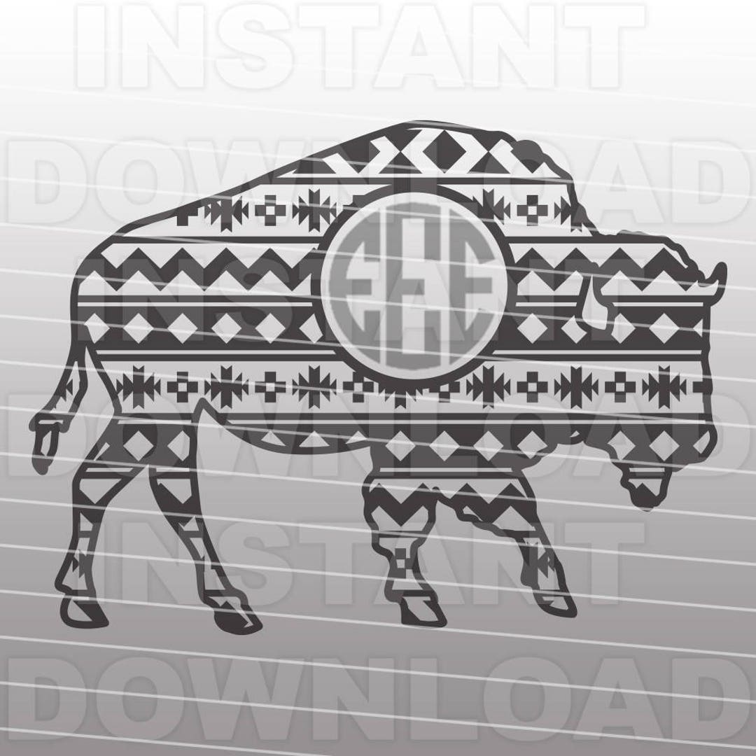 Buffalo SVG File,bison Svg,buffalo Monogram Svg,ranch Svg -commercial ...