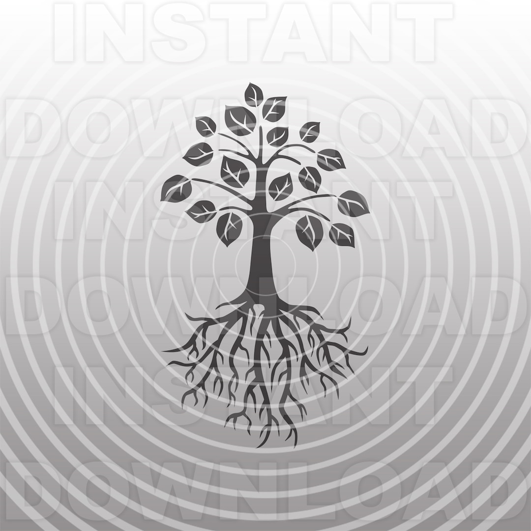 Tree With Roots SVG File,family Tree SVG File -commercial & Personal ...