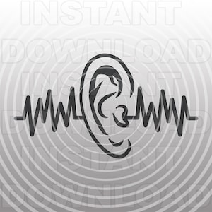 Orecchio con forma d'onda SVG,Audiologo Specialista in apparecchi acustici SVG,Patologo del linguaggio SVG-Uso commerciale/personale-Cricut,Silhouette Cameo