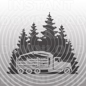 Holzfäller SVG-Datei, Holzfäller SVG, Forstwirtschaft Szene SVG - Vektorkunst kommerzielle/persönliche Nutzung- für Cricut, Silhouette, Cameo, Vinyl Aufkleber, Vinyl Cut