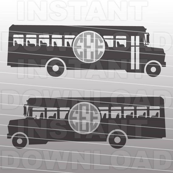 School Bus SVG File,Bus Driver Svg-Cutting Template-Vector Clip.