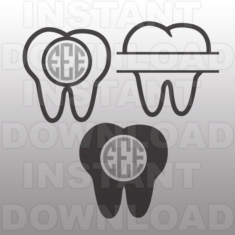Download First Tooth Monogram SVG FileBaby Tooth SVGDentist SVG | Etsy