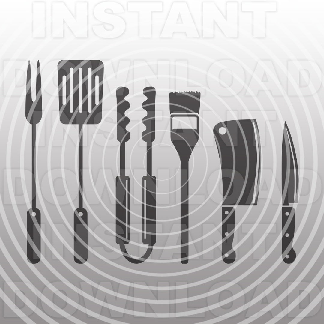 BBQ Tools SVG File,barbecue SVG File,grilling Svg vector Art Commercial