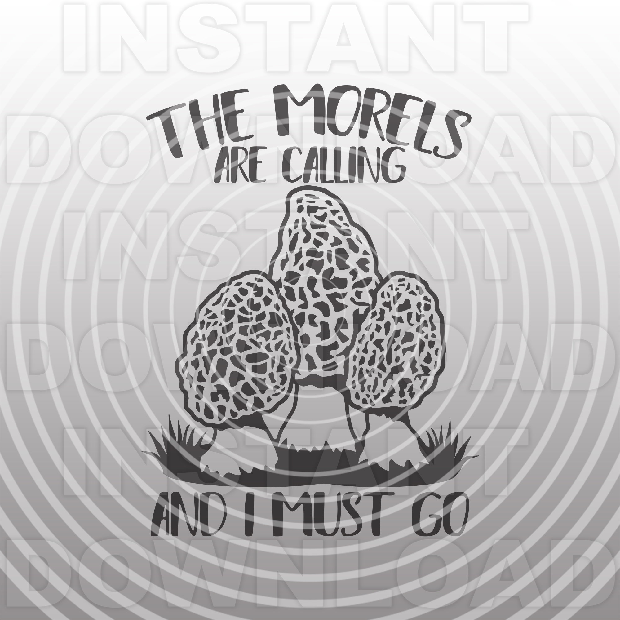 Morel Mushrooms SVG FileFunny Mushroom Hunting Quote SVG Etsy