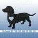 Daschund Weiner Dog Embroidery Design - Filled Stitch -4X4 Hoop- PES File,JEF File,HUS File,dst File,exp File - Commercial & Personal Use