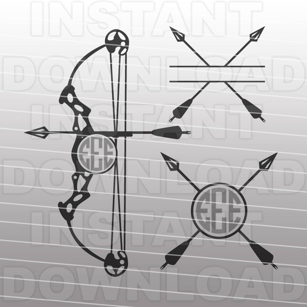 Download Bow Hunting Monogram SVG FileBow Hunting SVG File-Vector ...