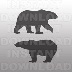 Polar Bear SVG File,Polar Bear Vector Art,Silhoutte Cameo,Cricut Design Space