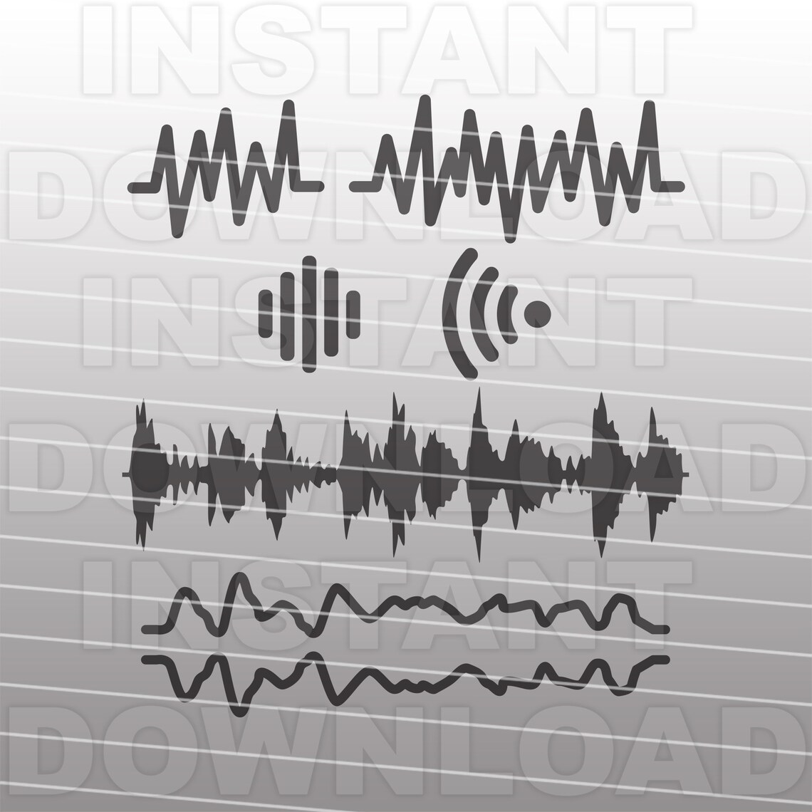 Audio Waveform SVG File,audio Waves Svg,audiologist Svg,speech Language ...