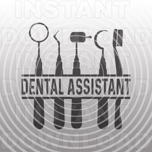 Assistente dentário com ferramentas dentárias SVG, Endodontia SVG, Ortodontista svg, Periodontista svg-Comercial/Uso pessoal-Cricut, Silhouette Cameo