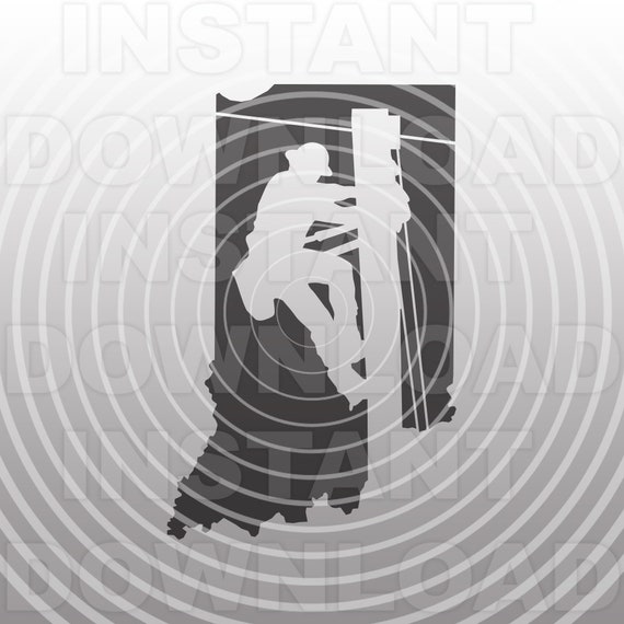 Download Indiana Lineman Svg Fileelectrical Lineman Svglineworker Etsy