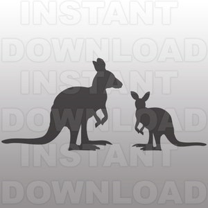 Känguru SVG-Datei, Australien SVG, Zoo Tier svg-Cutting Template-Vector Art kommerzielle & persönliche Nutzung- Cricut,Cameo,Silhouette,cut Datei