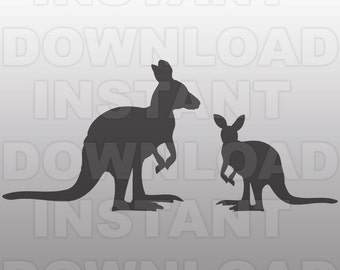 Kangaroo SVG File,Australia SVG,Zoo Animal svg -Cutting Template- Vector Art Commercial & Personal Use- Cricut,Cameo,Silhouette,cut file