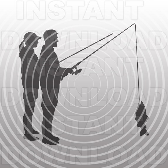 Download Couple Fishing Svg File Man And Woman Fishing Svg Vector Clip Art Commercial Personal Use