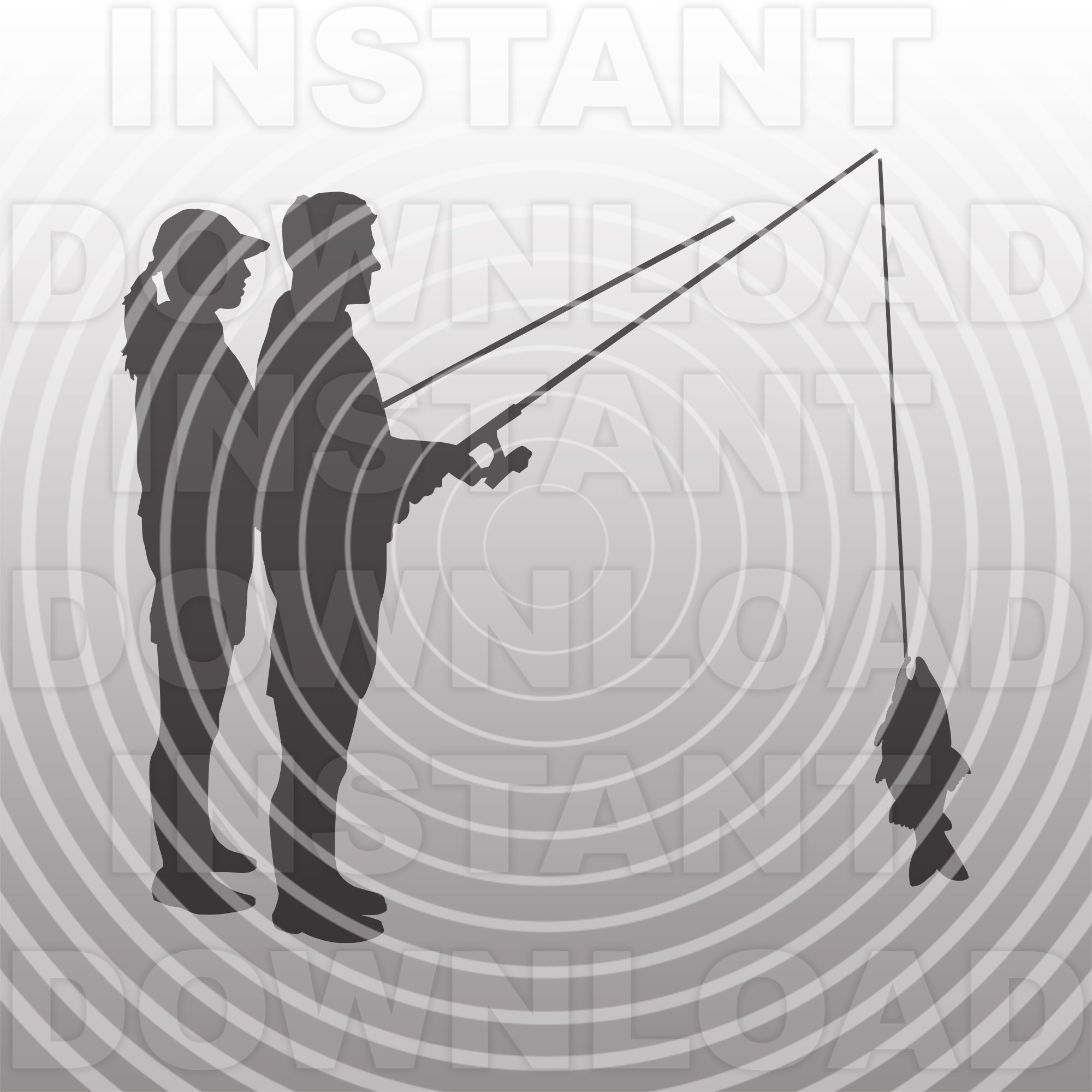 Download Couple Fishing Svg Fileman And Woman Fishing Svg Vector Clip Etsy