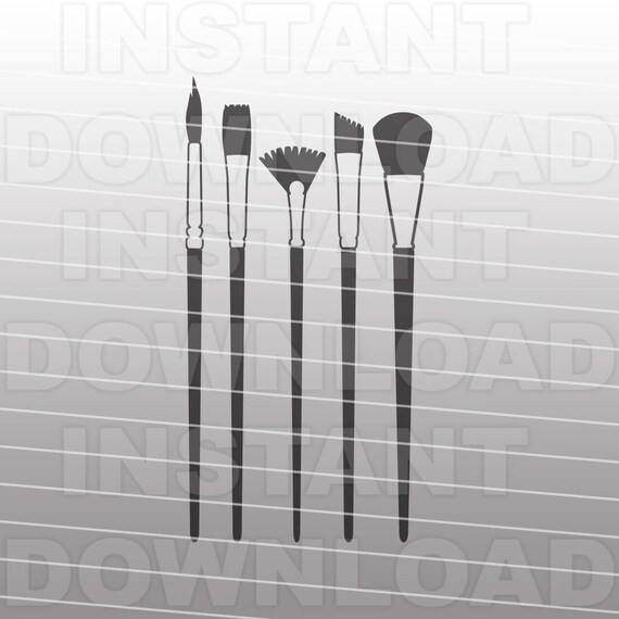 Download Artist Paint Brushes SVG File cricut svg silhouette svg ...