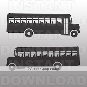 School Bus DXF File - School Bus PNG File- Vector Art -Commercial & Personal Use- png file,dxf file for Cricut,dxf file for Silhouette,vinyl