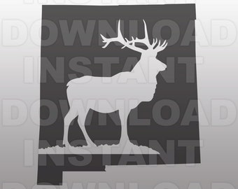 New Mexico SVG File Elk svg Elk Hunting svg Elk Hunter svg Silhouette svg Cricut svg Vector art For Personal & Commerical use