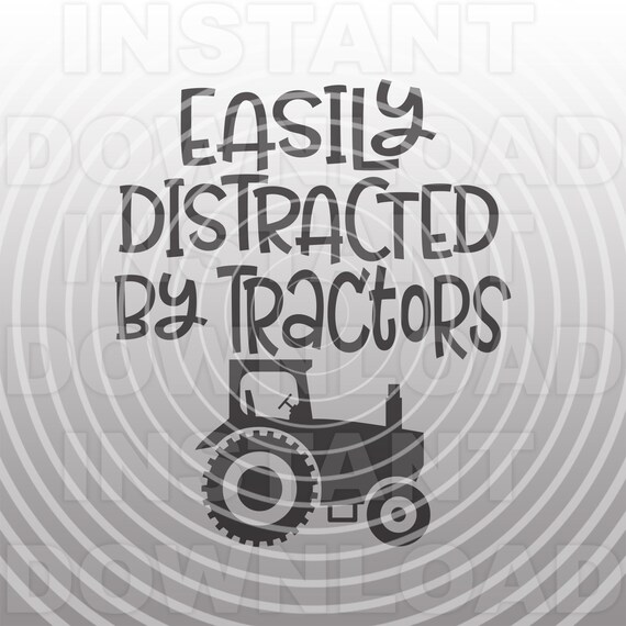Download Free Farm Tractor Svg Fileeasily Distracted By Tractors Etsy SVG Cut Files