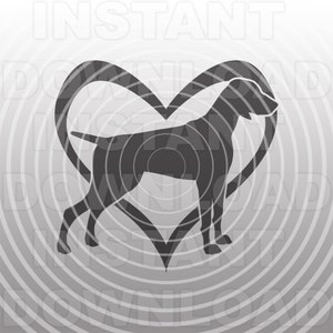 Weimaraner with Heart SVG File -Vector Art Commercial & Personal Use- Cricut,Silhouette,Cameo,Vinyl Decal,Iron on Vinyl