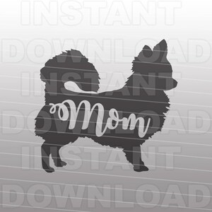 Long Haired Chihuahua Mom SVG File,Dog Mom SVG,Chiwawa svg -Personal & Commercial Use- cricut svg,silhouette svg,svg cut,Vinyl Decal Design
