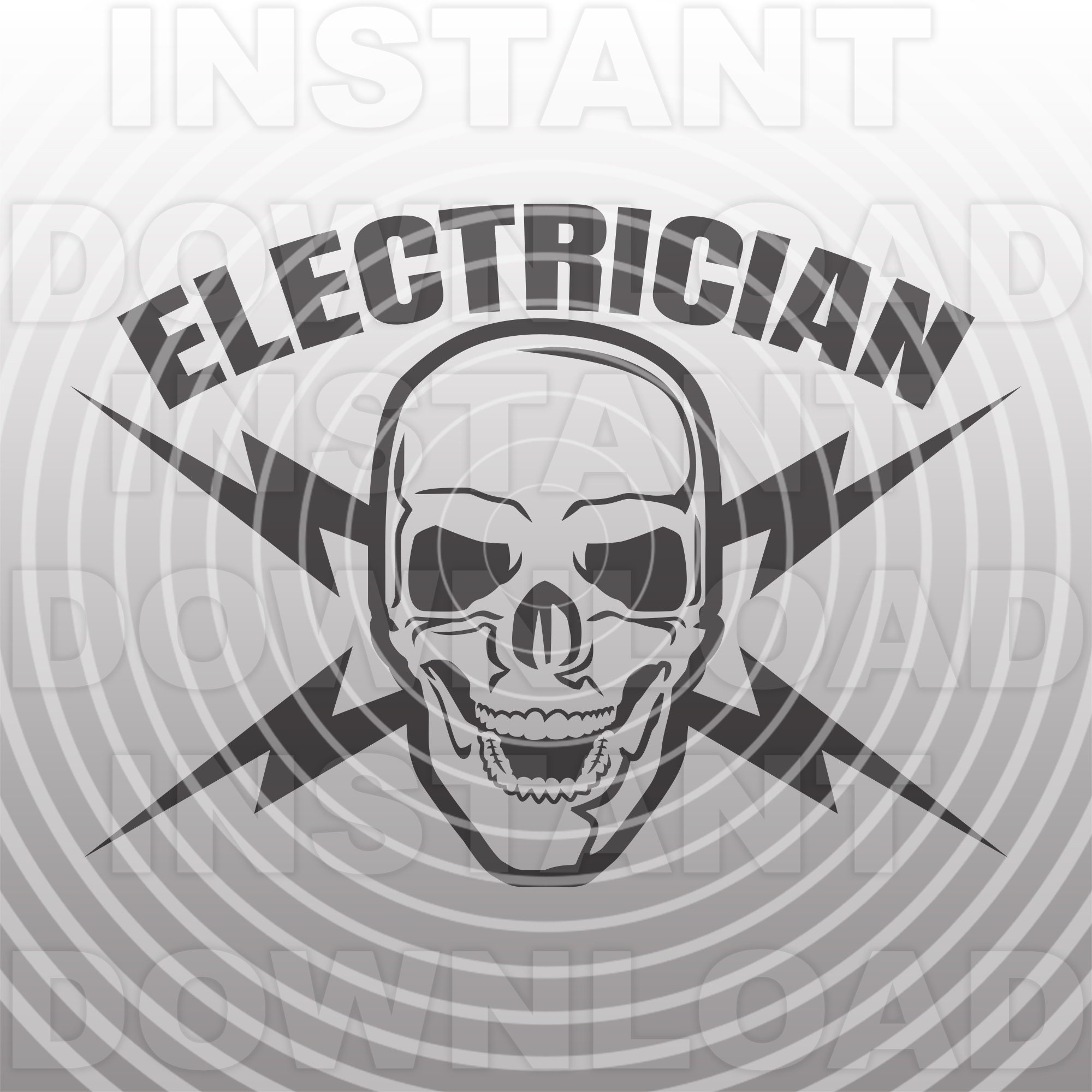 Electrician Skull SVG Fileunion Electrician Svgskilled Etsy