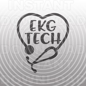 Stethoskop Herz SVG Datei,EKG Techniker SVG-Datei-kommerzielle & persönliche Nutzung- Vektor Clipart für Cricut,Silhouette,Cameo,iron on vinyl