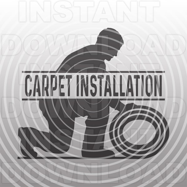 Carpet Installation Logo Design SVG,Carpet Installer SVG File,Flooring Installer svg -Commercial & Personal Use- Cricut,Silhouette Cameo