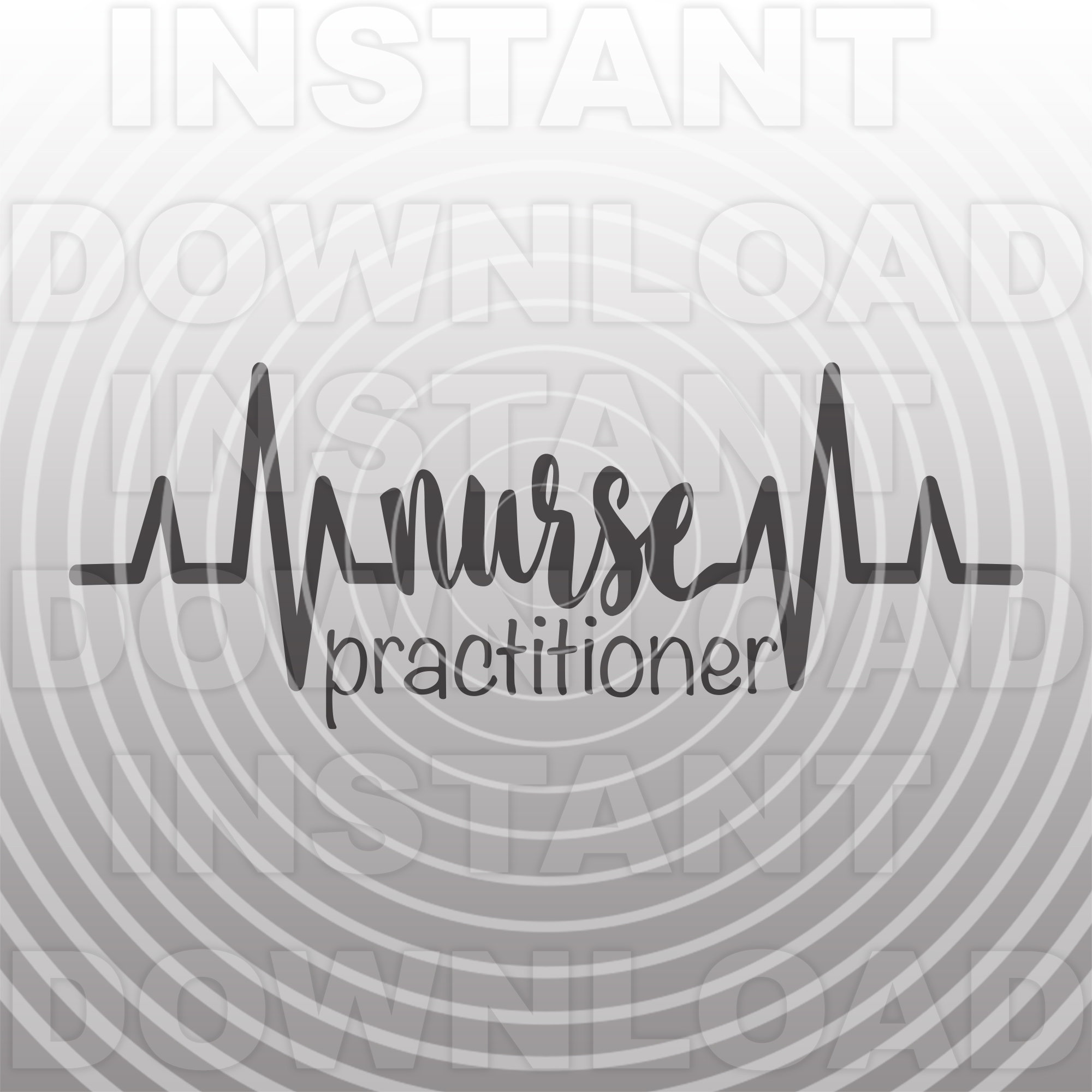 Heartbeat Pulse EKG Strip Nurse Practitioner SVG File vector - Etsy