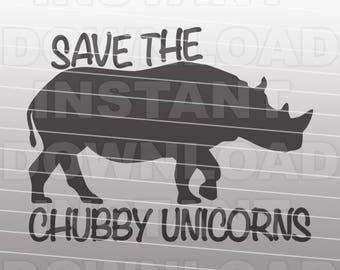 Guarde el archivo SVG Chubby Unicorns, SVG divertido, Rhino SVG -Uso comercial y personal- Vector svg para Cricut,Silhouette svg,archivo de corte digital,htv