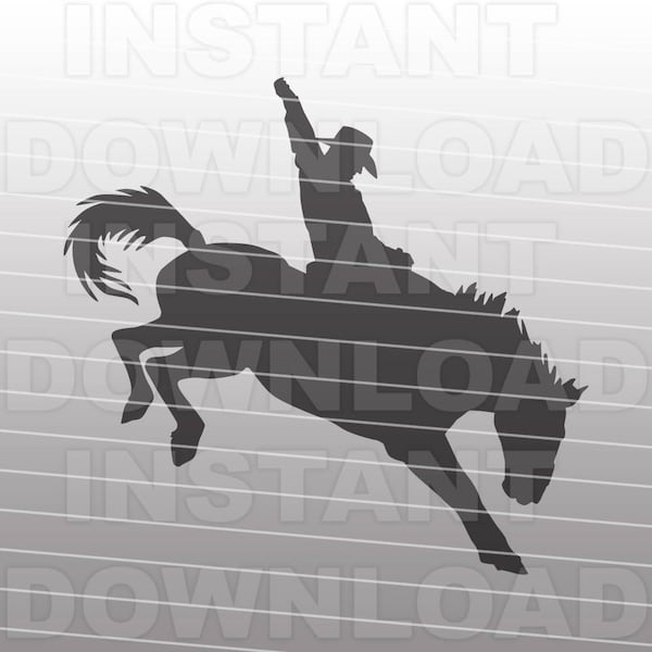 Saddle Bronc Riding Rodeo SVG File,Cowboy SVG File-Commercial & Personal Use- Vector Art svg for Cricut,Silhouette Cameo,vinyl cut file