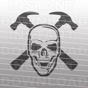 Union Carpenter Skull SVG File - Union Laborer SVG File - Utilisation commerciale et personnelle - Fichier vectoriel pour Cricut, Silhouette Cameo, découpe de vinyle