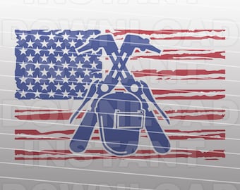 Welder Welding American USA Flag SVG File -Vector Clipart for Commercial & Personal Use- SVG for Cricut,Silhouette Cameo,Heat Transfer Vinyl