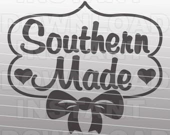 Southern Made SVG File,Southern Belle SVG,Made in South SVG File-Cut File-Vector Art for Commercial & Personal Use-Cricut,Cameo,Silhouette