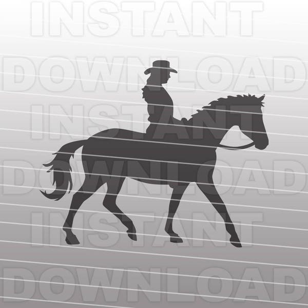 Horse SVG File, Cowgirl SVG File, Horseback Riding svg -Commercial & Personal Use- cuttable svg, Vector Art, svg for Cricut,Silhouette Cameo