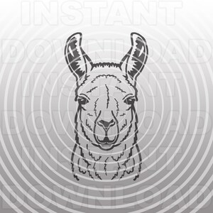 Llama SVG File,Llama Face SVG,Farm svg -Vector Art Commercial/Personal Use- svg for Cricut,Silhouette svg,vector svg,svg cut file