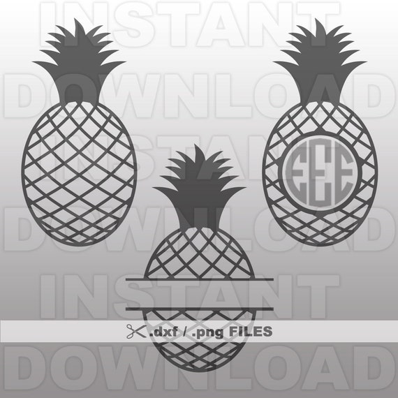 Pineapple DXF File Pineapple PNG File Vector Art Commercial /& Personal Use- png file,dxf file for Cricut,dxf file for Silhouette,vinyl