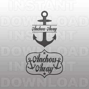 Boat Anchor Anchors Away SVG File, cricut svg, silhouette svg, svg cuts, cuttable svg, svg cut file, vector svg, cricut designs, vinyl files
