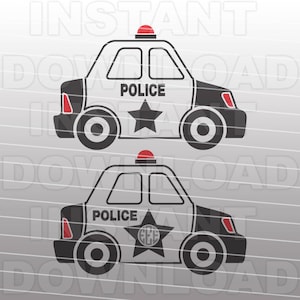 Police SVG File,Police Car SVG,Monogram SVG Cut File-Vector Clip Art for Commercial & Personal Use Cricut,Silhouette,Cameo,Pazzles,Vinyl