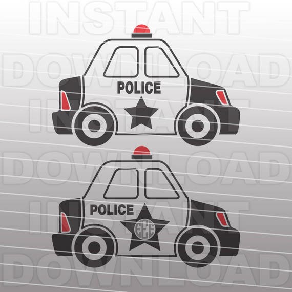 Police SVG File,Police Car SVG,Monogram SVG Cut File-Vector Clip Art for Commercial & Personal Use Cricut,Silhouette,Cameo,Pazzles,Vinyl