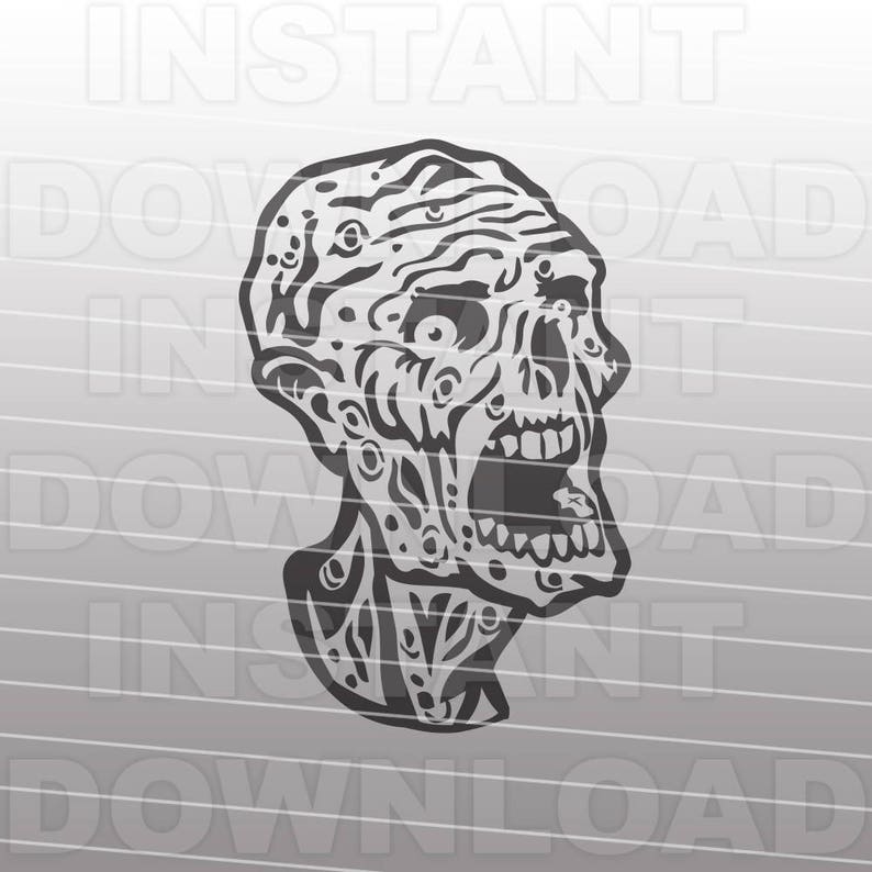 Zombie SVG FileHalloween SVGSpooky svgHorror svg Vector image 0