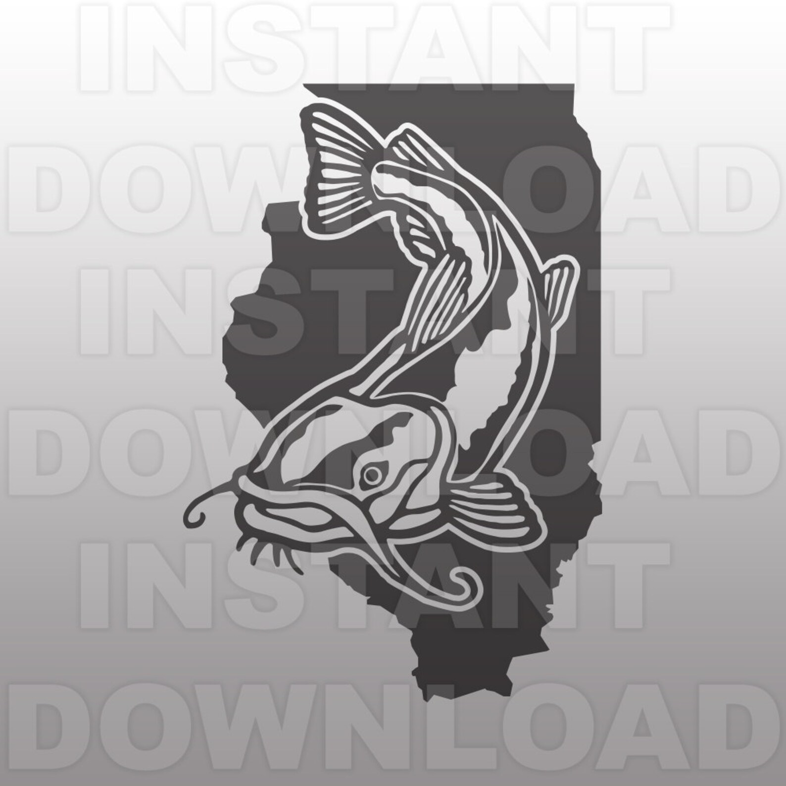 Illinois Catfish Fishing SVG File Cricut Svg Silhouette Svg Etsy Ireland