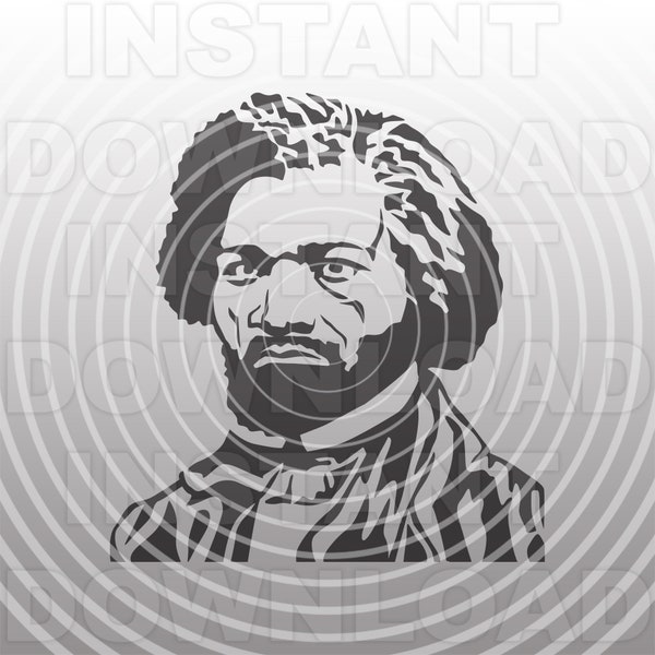 Frederick Douglass SVG File,Black History Month SVG -Vector Art Commercial & Personal Use- Cricut,Silhouette,Cameo,Vinyl Cut,Iron On Vinyl