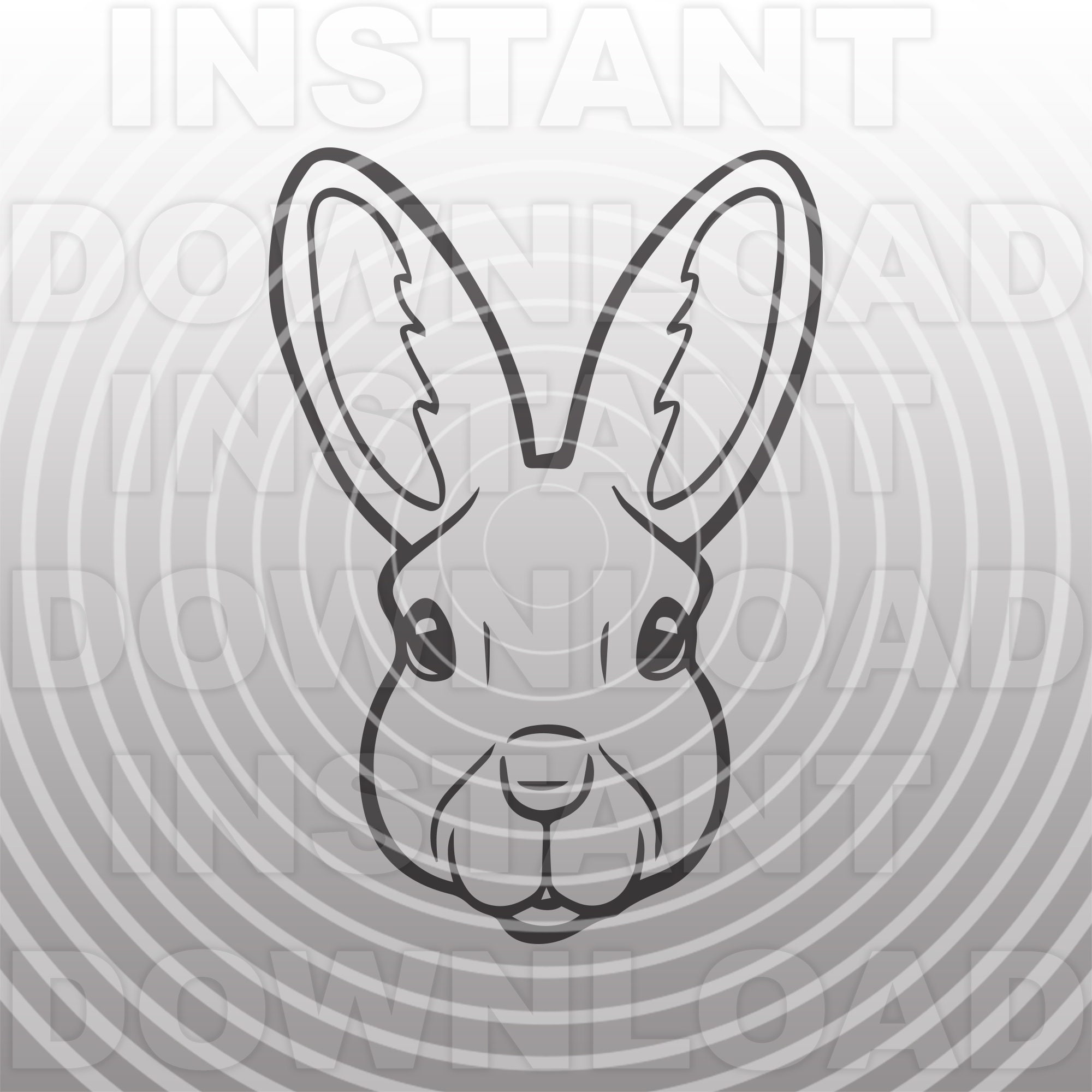 Cute Hand Drawn Cartoon Bunny Rabbit SVG File,simple Bunny Svg,vector ...