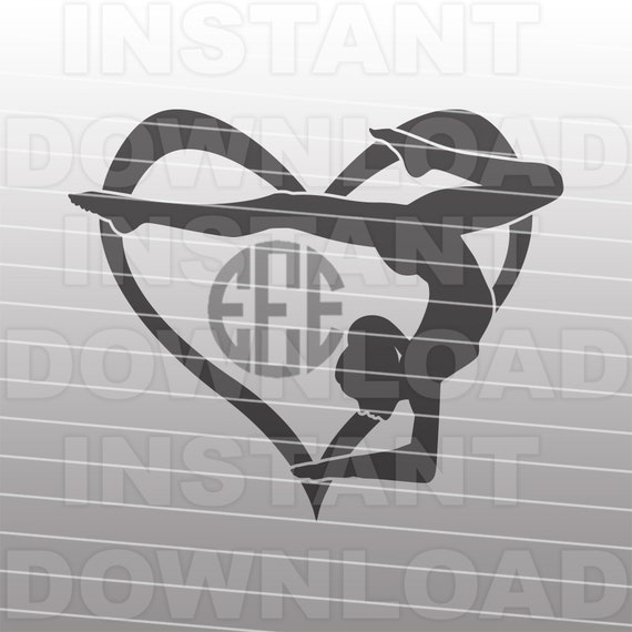 Download Gymnast Monogram Frame Svggymnastics Love Svggymnastics Svg Etsy