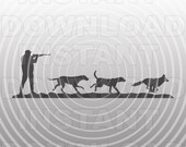Foxhound Coyote Hunter Scene SVG File,Big Buck SVG,Hunting Dogs SVG -Vector Art Commercial Personal Use- Cricut,Silhouette,Cameo,Vinyl Decal