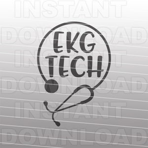 EKG Techniker mit Stethoskop SVG-Datei,EKG Tech svg-kommerzielle & persönliche Nutzung-Vector Clipart für Cricut,Silhouette,Cameo,iron on vinyl
