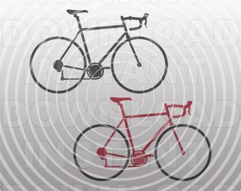 File in formato SVG per bici da strada, bici da corsa in formato SVG, Triathlon in formato SVG - arte vettoriale commerciale e uso personale - per Cricut, Silhouette Cameo, decalcomania in vinile