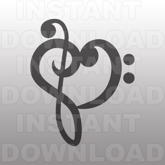 Music Notes Svg Filemusic Notes Heart Svgmusician Svg Etsy